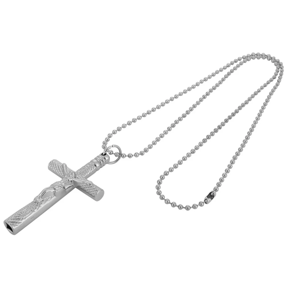 ​6mm Drum Tuning Key​ ​Chrome Plated​ ​With Chain ​ Pendant ​ ​Crucifix ​Keychain ​Drum Head Skin Wrench​