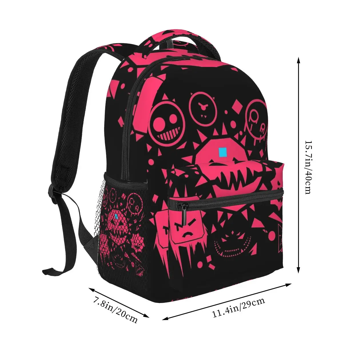 Just Shapes And Beats Design Backpacks Boys Girls Bookbag Students School Bags Cartoon Laptop Rucksack Shoulder Bag