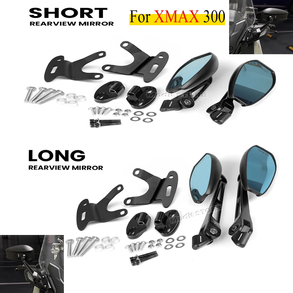 

Motorcycle Accessories Rearview mirrors Forward moving rear view holder bracket For Yamaha XMAX 300 X-MAX300 X-Max300 2023