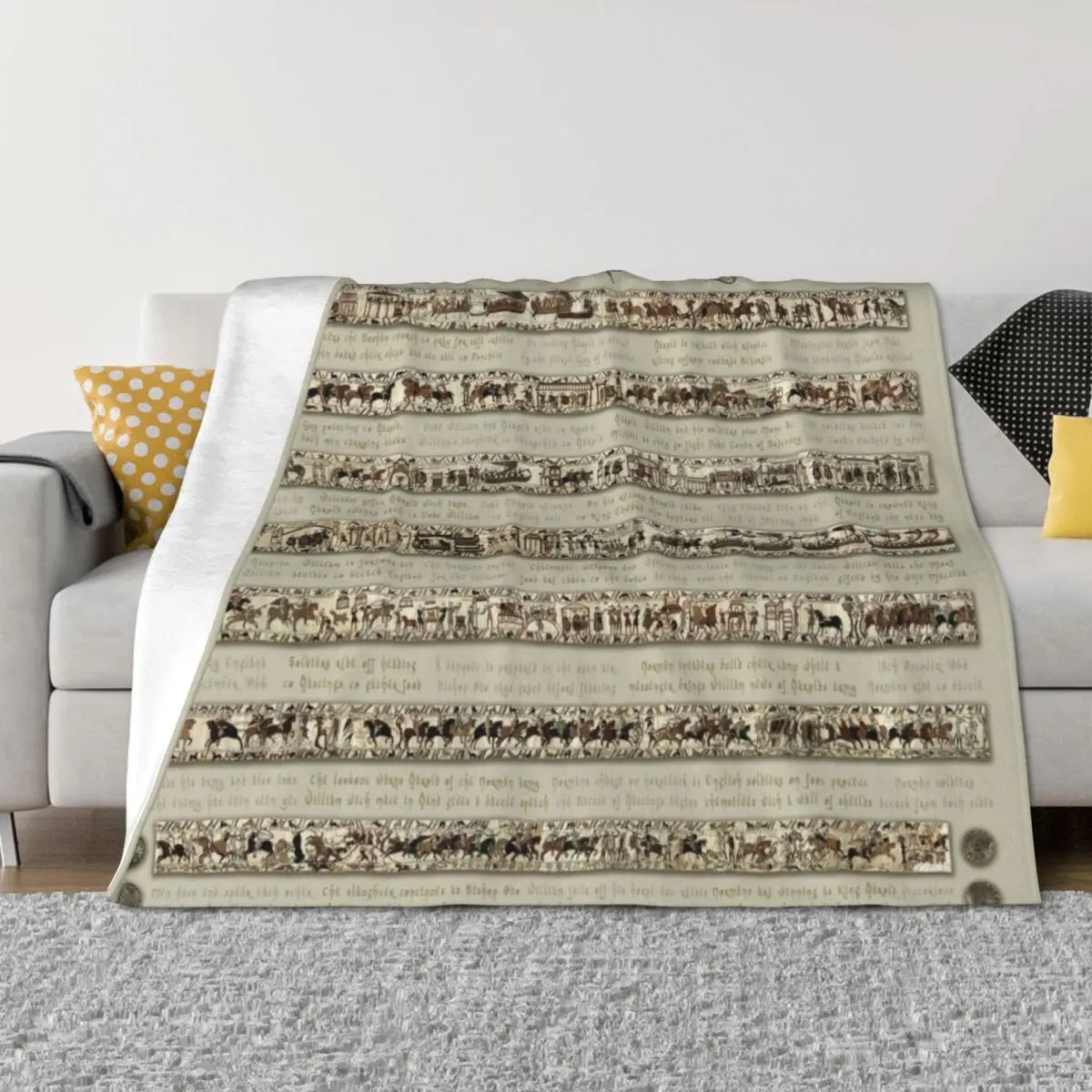 

Bayeux Throw Blanket Moving Giant Sofa Retros Cute Plaid Blankets