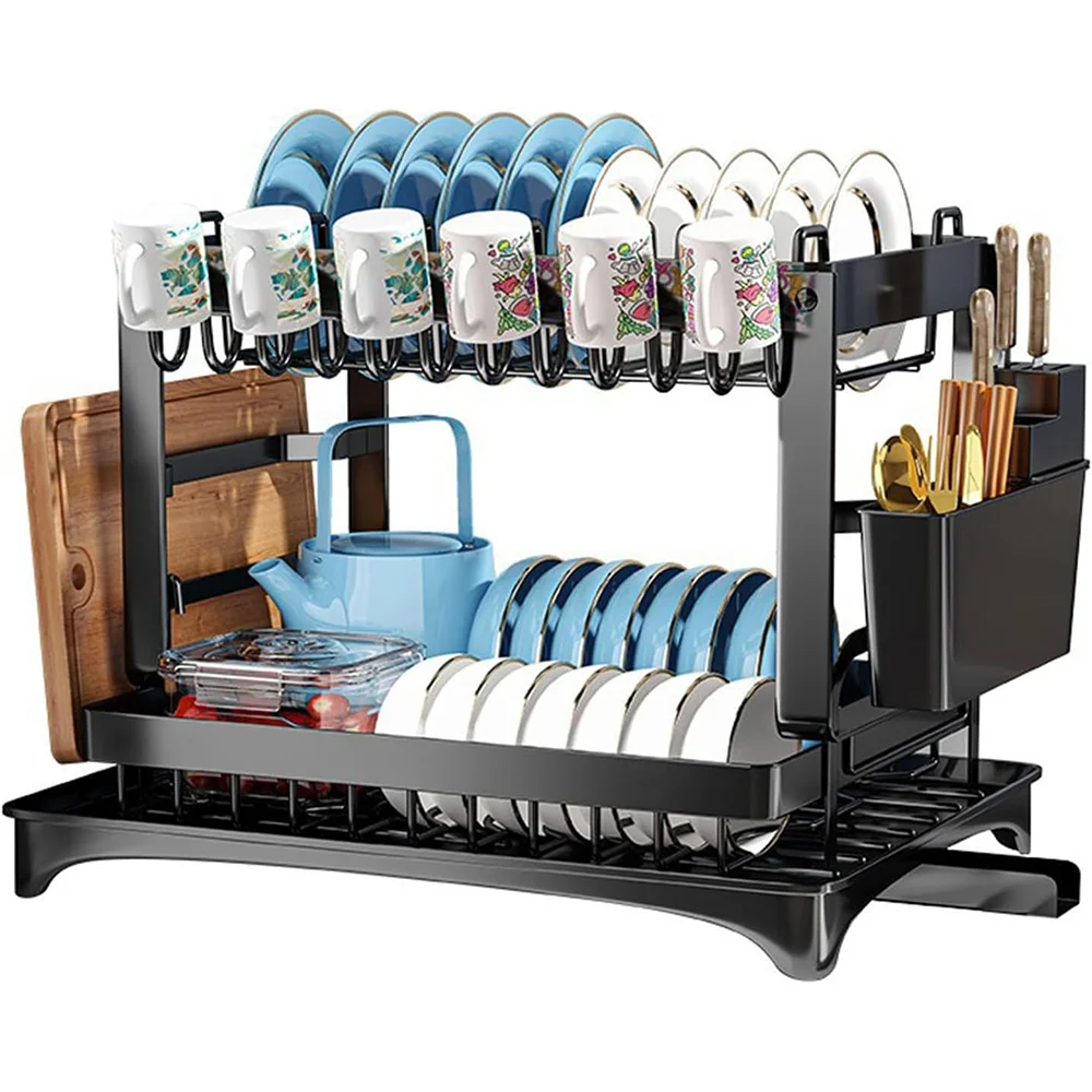 تجفيف رف المطبخ بالوعة المطبخ لوحات قابلة للتعديل المنظم طبق السلطانية تجفيف تخزين الرف حامل تخزين أدوات المائدة