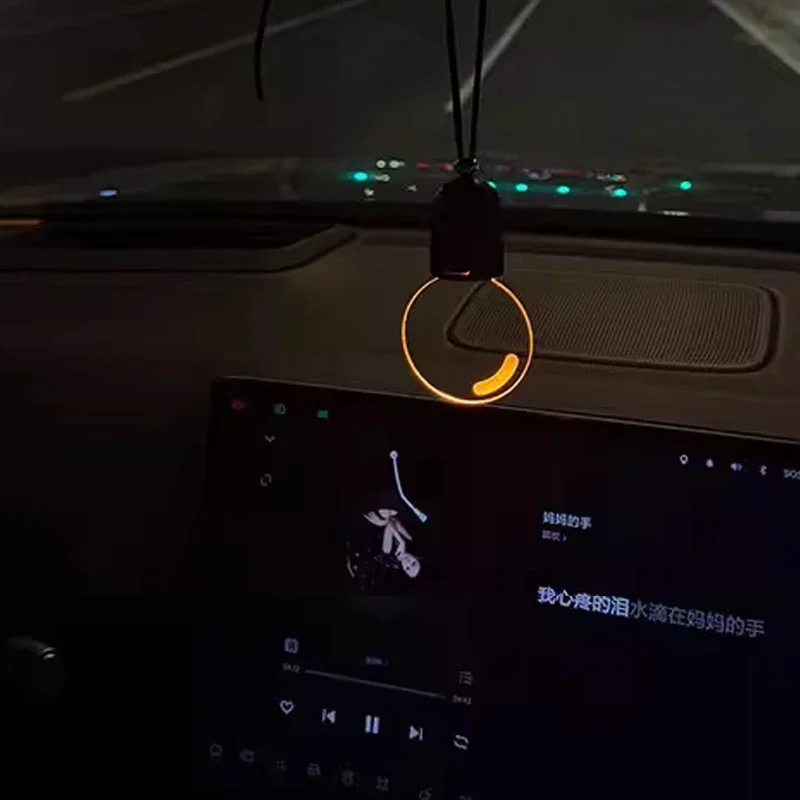 Car interior decoration with high-end feel, atmosphere light, night light, creative light bulb pendant Accessories