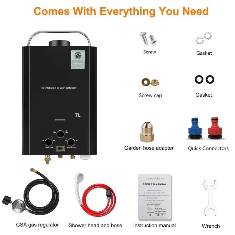 

Аксессуары для портативных безрезервуарных водонагревателей для автодома, мгновенная система горячей воды для сжиженного нефтяного газа для душа на открытом воздухе для кемпинга