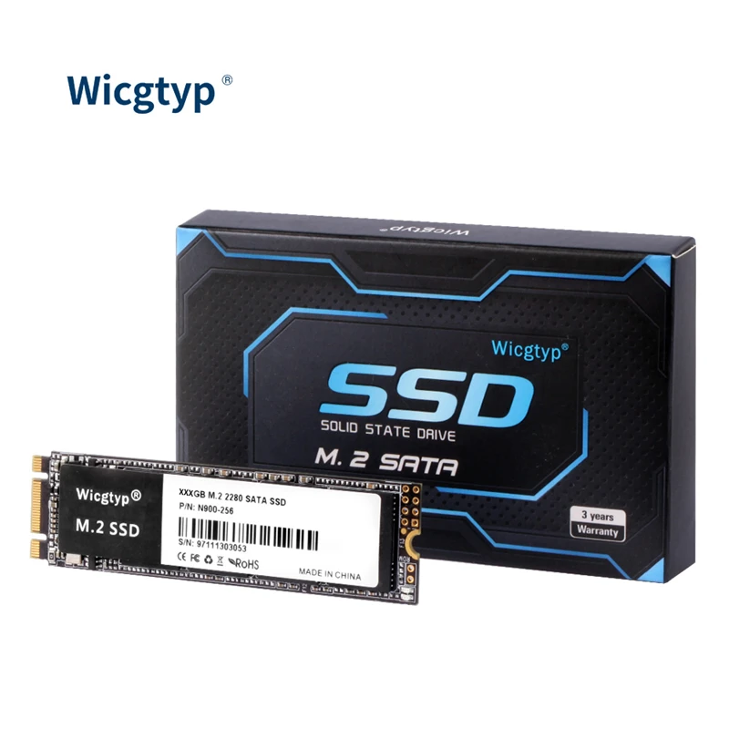 Жесткий диск Wicgtyp M.2 SATA 128 ГБ 256 ГБ 512 Гб для ноутбука ТБ M2 Sata 22x80 мм NGFF SSD Внутренние твердотельные диски для настольного компьютера HP