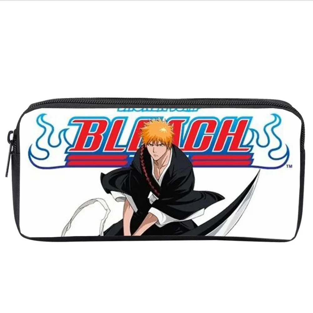 Kobiety kosmetyczka kosmetyczka anime Bleach piórnik chłopcy dziewczęta uczeń piórnik z nadrukiem torba nastolatek Zipper torebka