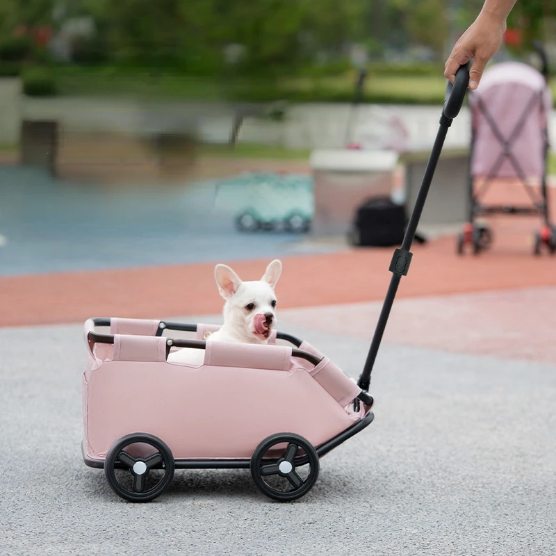 

Lightweight Folding Small Pet Cart, Dog and Cat Teddy Handcart, Travel Transporte Pets Carrier , Pet Accessories Shopping Cart