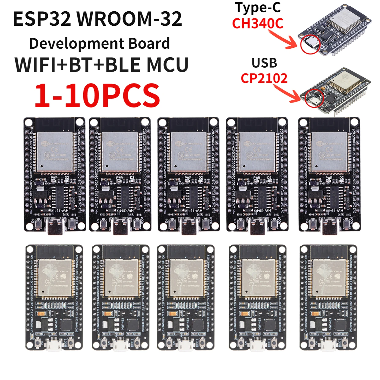 ESP32 WROOM-32 Development Board WiFi+Bluetooth-compatible Development Board Module Ultra-Low Power Consumption