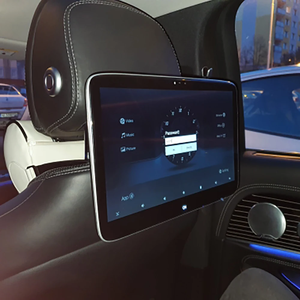 11,6-дюймовый автомобильный ТВ-монитор на подголовнике Android 4K 1080P с сенсорным экраном WIFI/Bluetooth/USB/FM/Mirror Link видеоплеер для Mercedes-Benz
