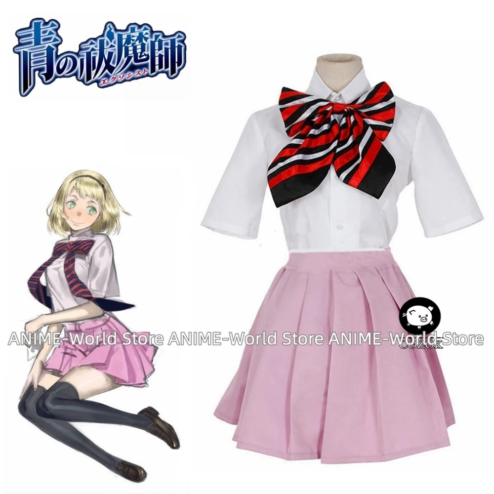 Anime Blue Exorcist Ao No Exorcist Kamiki Izumo Moriyama Shiemi JK School Uniform Cosplay Costume