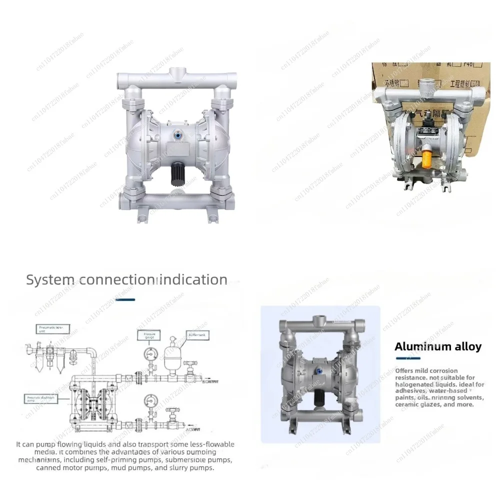 Pneumatic Diaphragm Suction Pump QBY-15/40, Corrosion-Resistant Engineering Plastic, Stainless Steel, Cast Iron, Aluminum Alloy