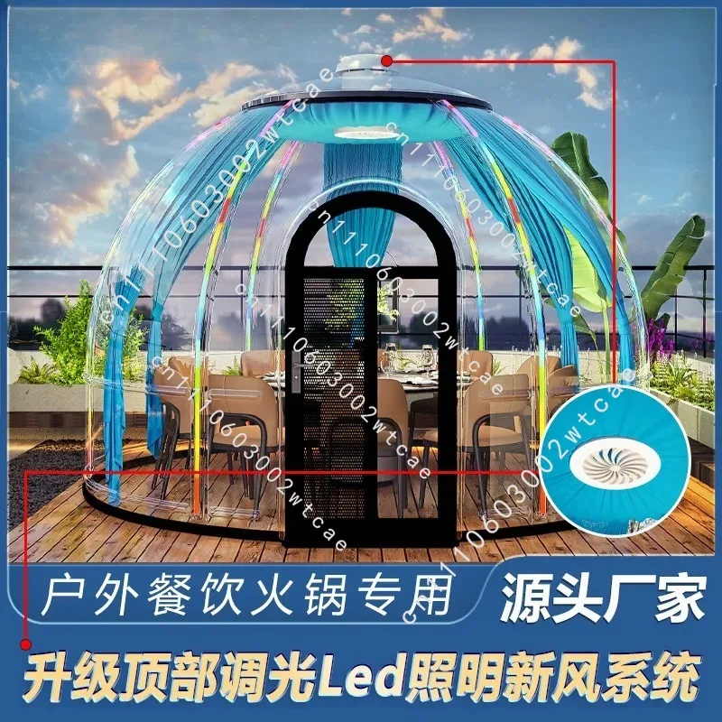 Insulated Windproof PC Bubble Dome for Outdoor Restaurant Garden Glamping Tent UV Resistant Transparent Camping Dome for