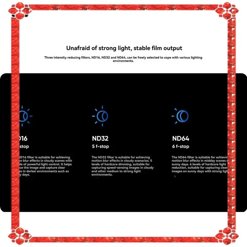 تسليم 24 ساعة لمرشحات Insta360 X5 ND ND32 مرشحات الزجاج المقسى طمس الحركة السينمائي لملحقات Insta 360 X5 #5