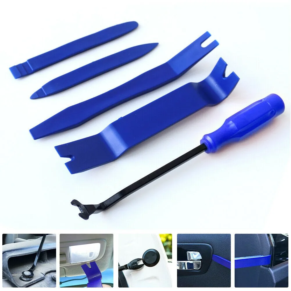 Plastic Trim Removal Tool Set for Automotive Dashboard Door Panels and Interior Components Installation and Repair