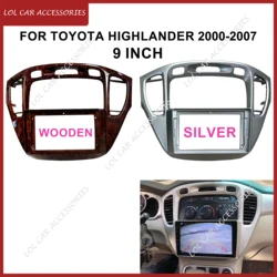 9 Inch For Toyota Highlander 2000-2007 Car Radio Stereo Android MP5 Player WIFI GPS Fascia 2DIN Head Unit Panel Dash Board Frame