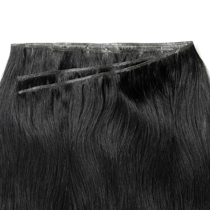 Genius Trama Extensões de Cabelo Natural, Pacotes de Cabelo Humano, Sem Retorno, Costurar, Pacotes de Cabelo Invisível, Longo, Machine Remy, 12-24 em