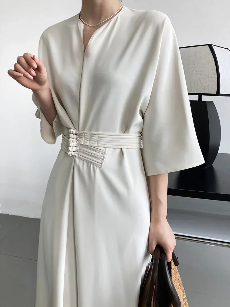 Super Soft high Quality Maxi Casual Ramadan Traditional Style Flare Advanced Plate Buckle Waistband Fashionable Eelgant Dresses