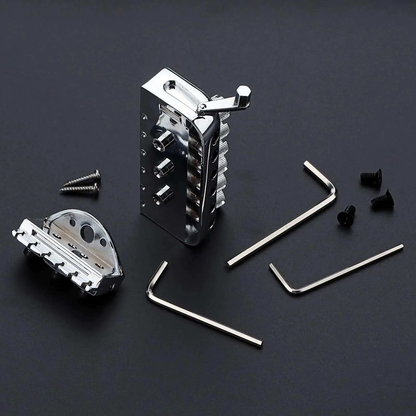 Headless Guitar Bridge 6 String Roller Saddle Tailpiece Gear Tuner Set for Electric Guitar Accessories Replacement view 5