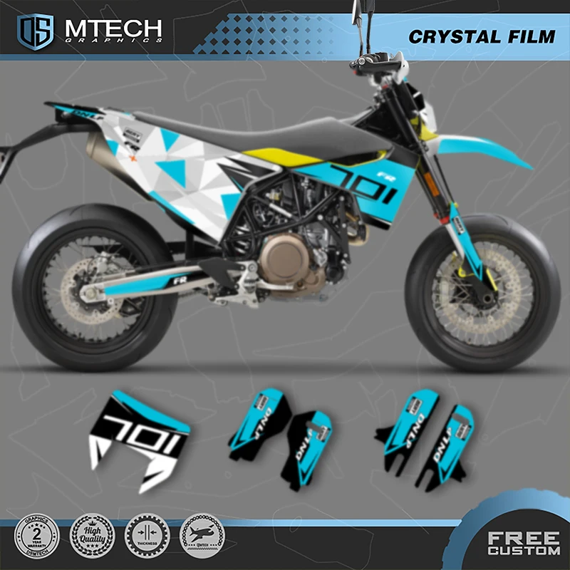 

DSMTECH Custom Team Graphics Decals Stickers Kits for Husqvarna 15-20 701 SUPERMOTO ENDURO 2015-2017 2018 2019 2020 007