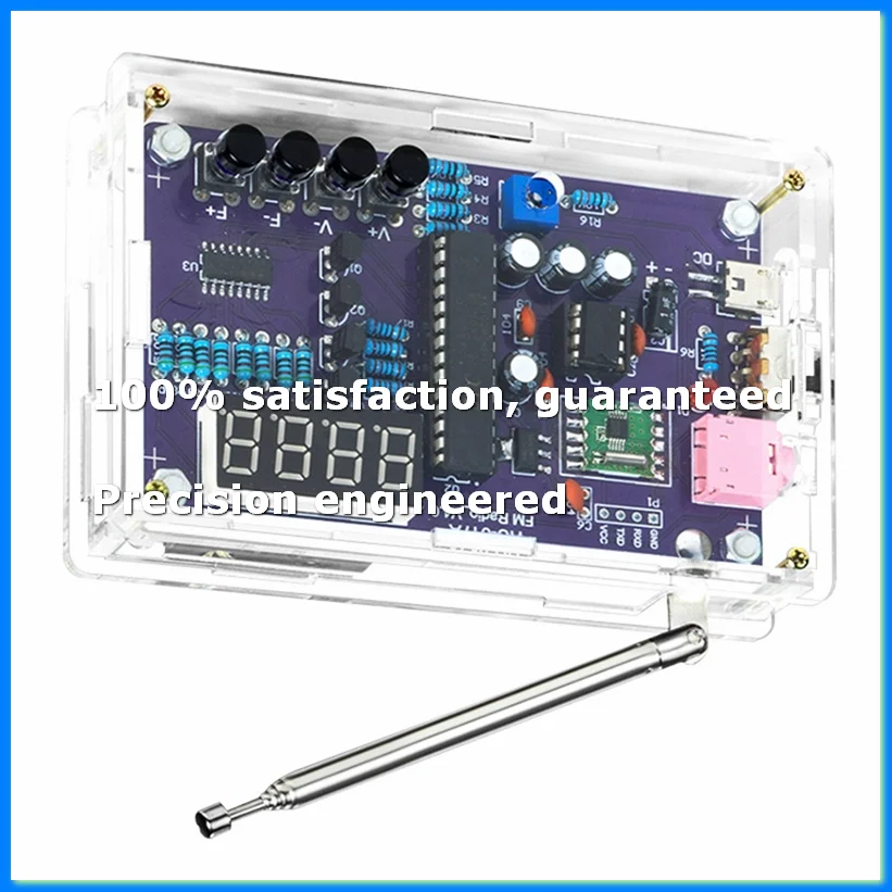 Radio Assembly Kit FM Circuit Board Making Microcontroller DIY Electronic Production Soldering Practice Loose Parts-A28R