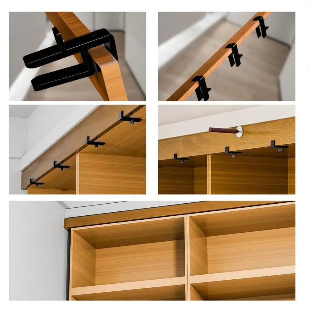 Plastic Wardrobe Closure Jig Set Panel Alignment Quick Positioning Jigs Closing Fixing Clip Scriber Blue/Black Woodworking Clamp