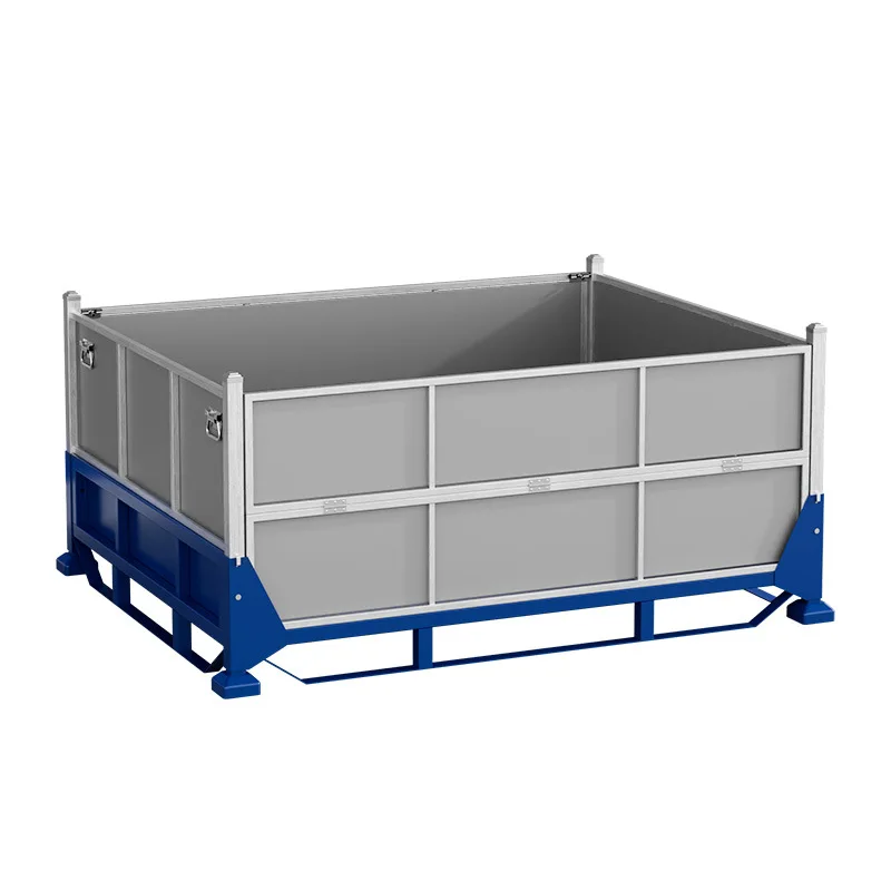 Workshop scrap iron filings parts frame, folding storage box, industrial heavy material box