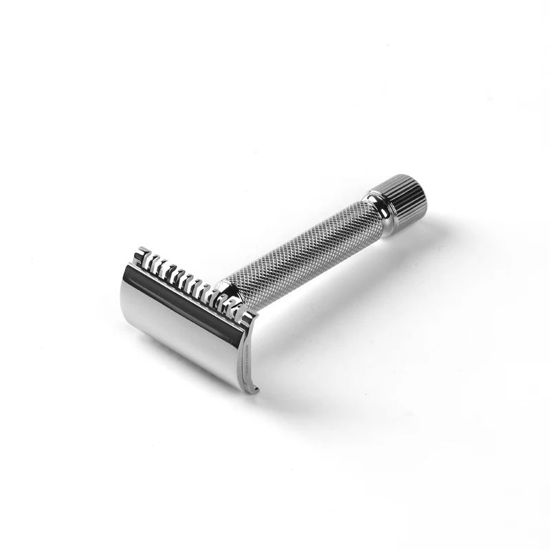 Yaqi BAENZIGER Stainless Steel Safety Razor Adjustable Blade Gap Slip-resistant Grip Comfortable Handling and Travel-friendly view 3