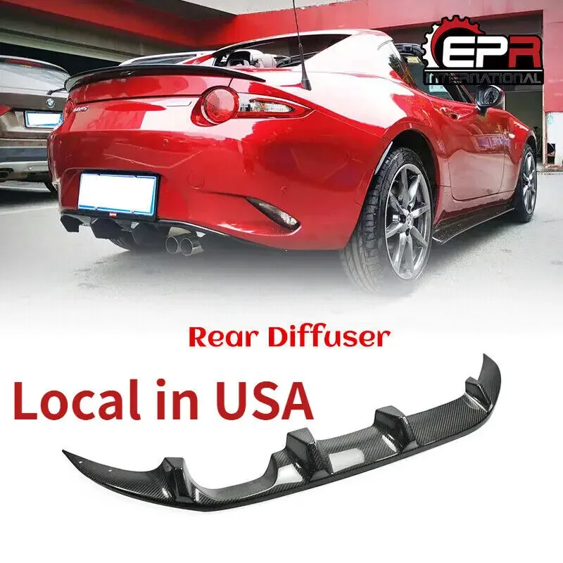 

(Local In USA) for Mazda MX5 ND5RC Miata Roadster FA Style Carbon Fiber Rear Bumper Diffuser Lip Kits