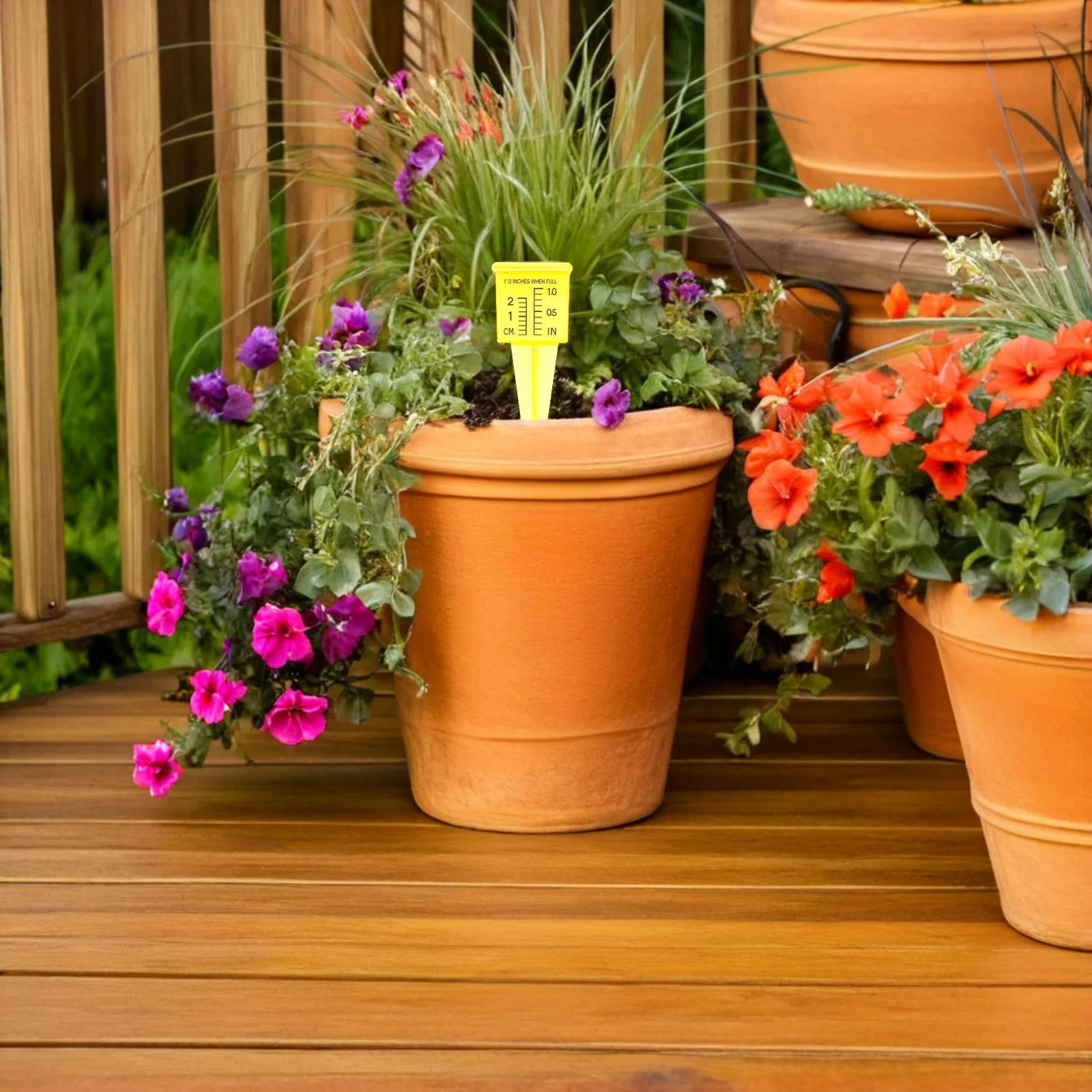 

4Pcs Outdoor Rainfall Gauge Plastic Accurate Measuring Tool for Garden Lawn Farming Rain Gauge Device Rainfall Measuring Cup