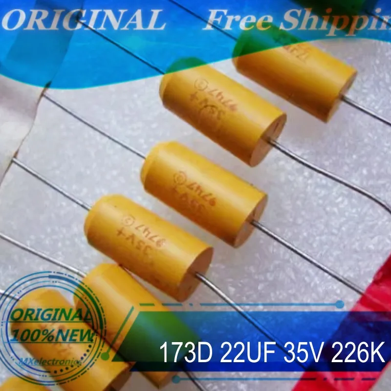 

5pcs/LOT Vishay SPRAGUE 173D226X9035Y 173D 22UF 35V 226K Tantalum Capacitors - Solid Leaded 22uF 35volts 10% Y case Axial