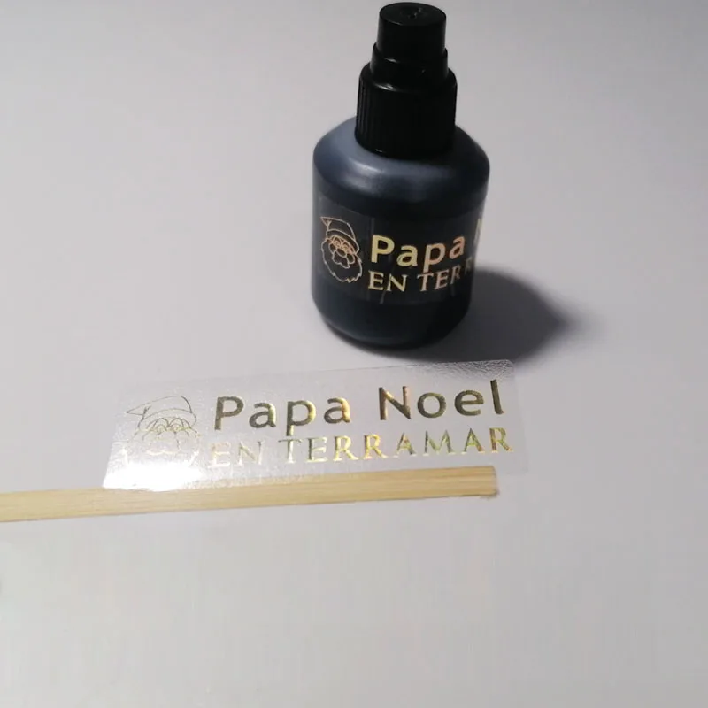 สติกเกอร์ติดฉลากแบบใสกันน้ำทรงกลม/ทรงสี่เหลี่ยมผืนผ้าออกแบบมาโดยเฉพาะลิปสติกยาทาเล็บขวดน้ำหอมอายแชโดว์ฉลากสำหรับแต่งหน้า