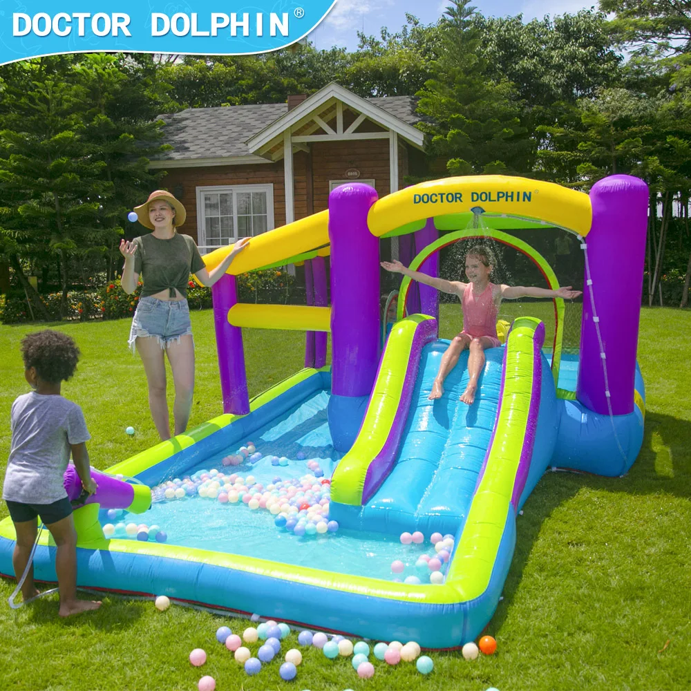 Summer New Children's Bouncy Castle Children's Inflatable Water Slides Small Jumping Trampoline Trampoline Slide Combination