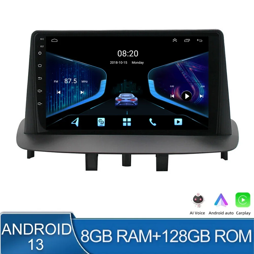 

Android 13.0 For Renault Megane 3 Fluence 2008 - 2014 GPS Car Radio Multimedia Video Player DSP CarPlay Navigation TV DSP RDS FM