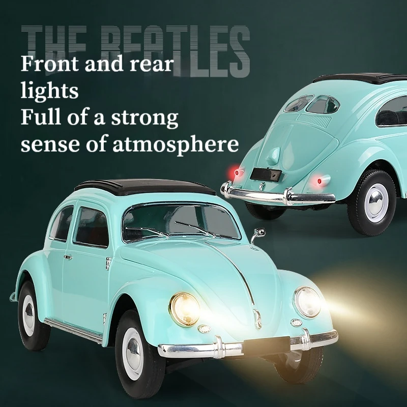 1:16 D62mini Pełnowymiarowy Model Symulacyjny Vintage Beetle Samochód Zdalnie Sterowany Driftowy Retro Styl Lata 50. Zabawka Model RC Samochód Terenowy dla Dzieci