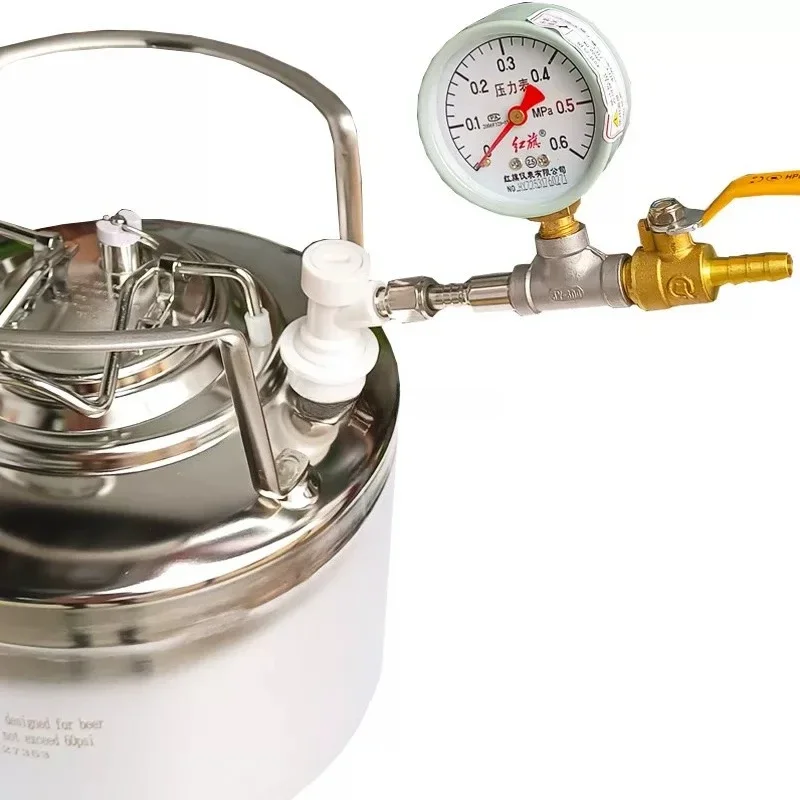 Suitable for Keg Barrel Isobaric Filler, Self-brewed Beer Syrup Barrel Pressure Filling Tool, Cola Wine Injector, Aerating