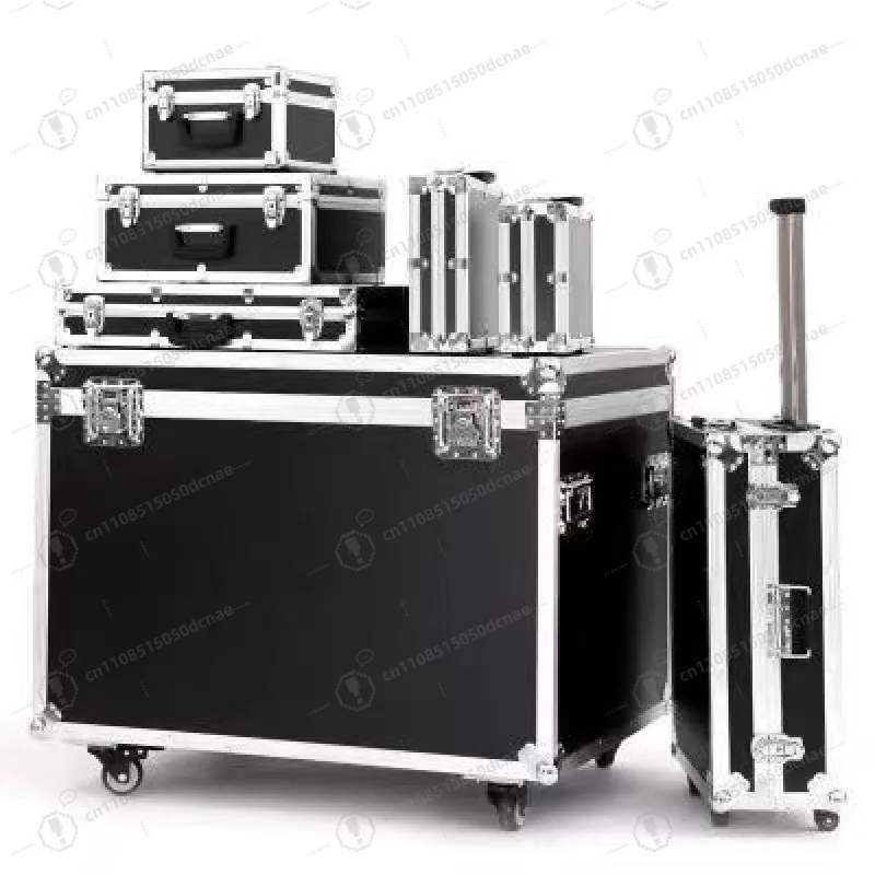 Aluminum Alloy Aviation Case Tool Box Trolley Instrument Equipment Transport Case Lightweight Shockproof