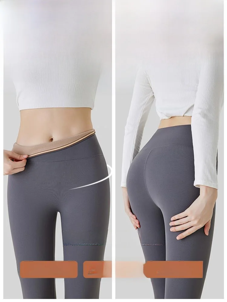 Rouje Dsyle Women's Fce Lined ark Bite Yoga Pants Cotton Trousers Autumn Winter Warm Base Layer Pants Casual Wear