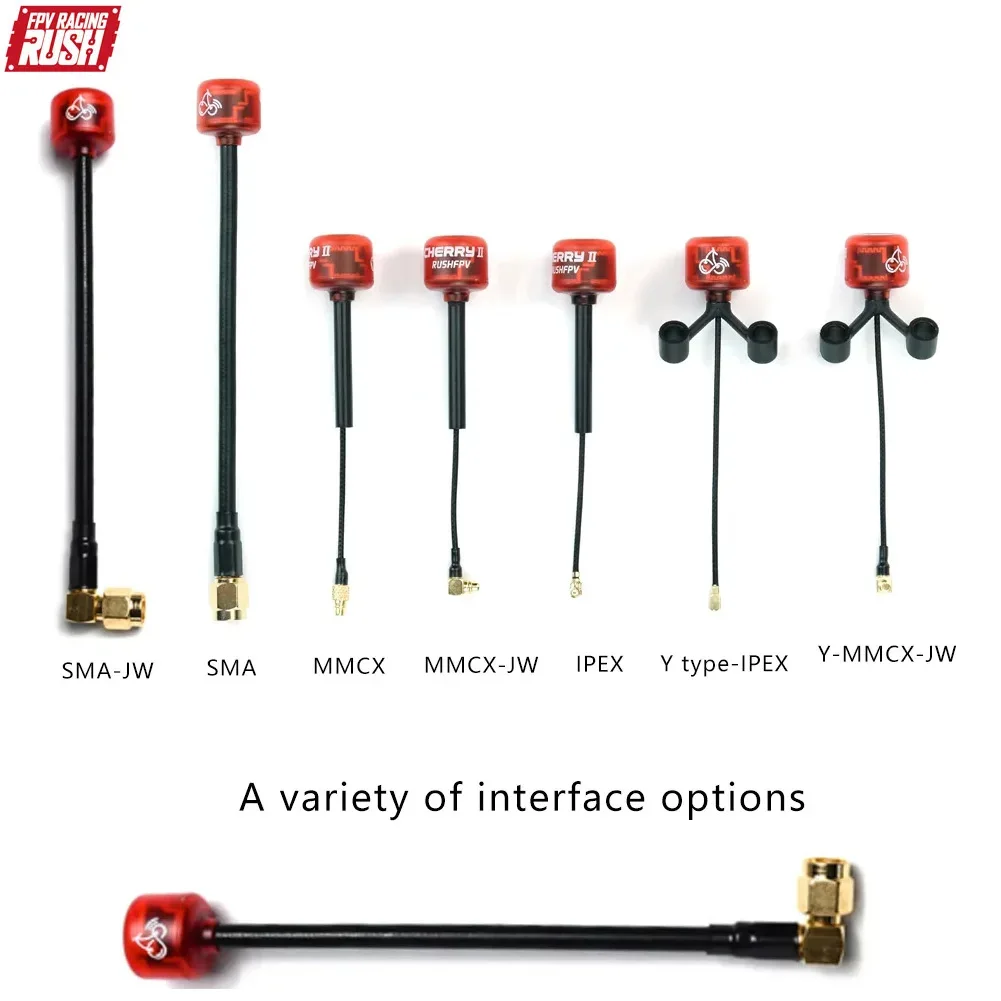 

1PCS RUSHFPV Cherry 2 II 5.8GHz 1.8dBi FPV Antenna LHCP RHCP SMA UFL MMCX for Freestyle Racing Drone H2