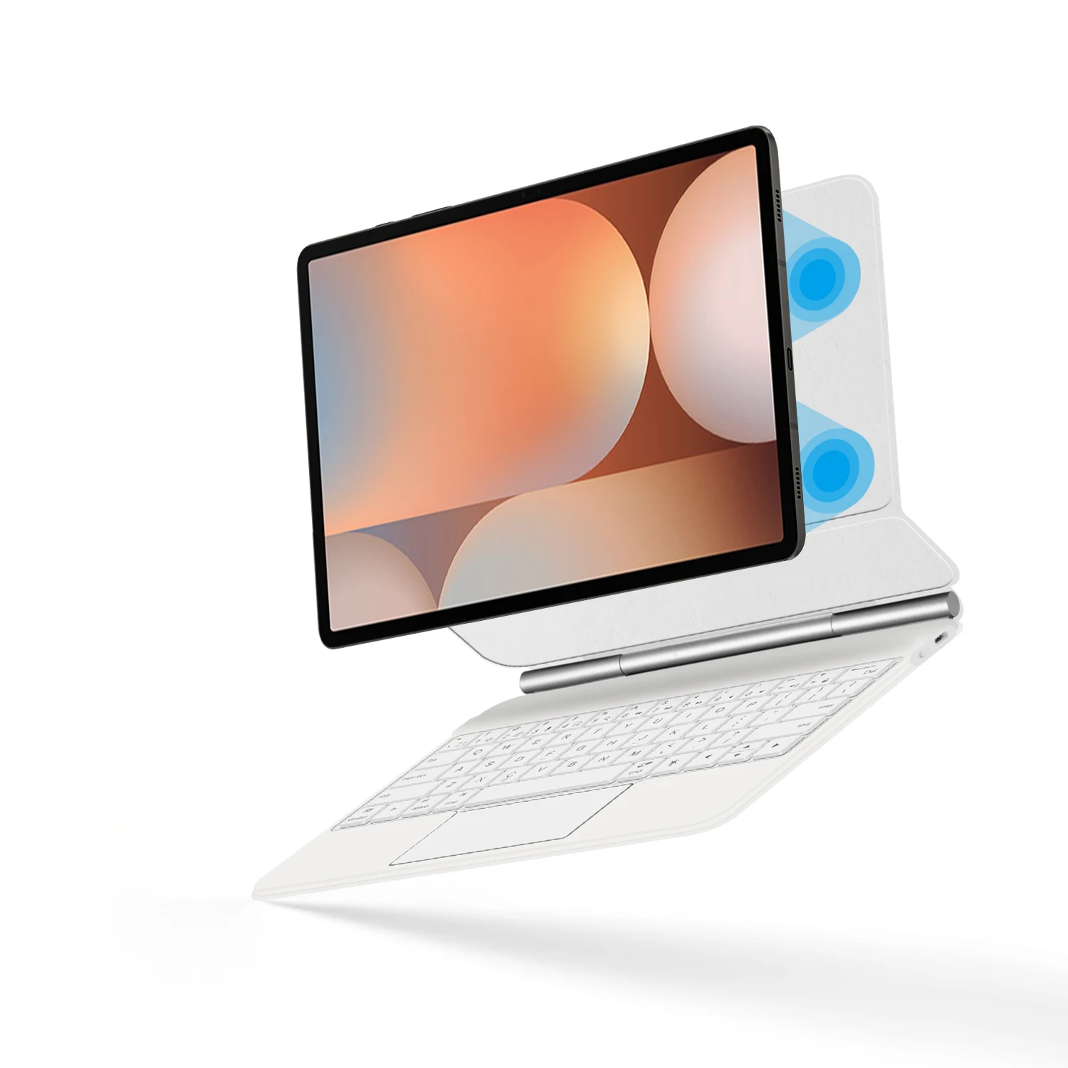 Tastiera magica per Samsung Galaxy Tab S8 S9 S10 Ultra 14.6 S7 S8 S9 S10 FE Plus 13.1 12.4 11 pollici Smart Case Multi-touch retroilluminato