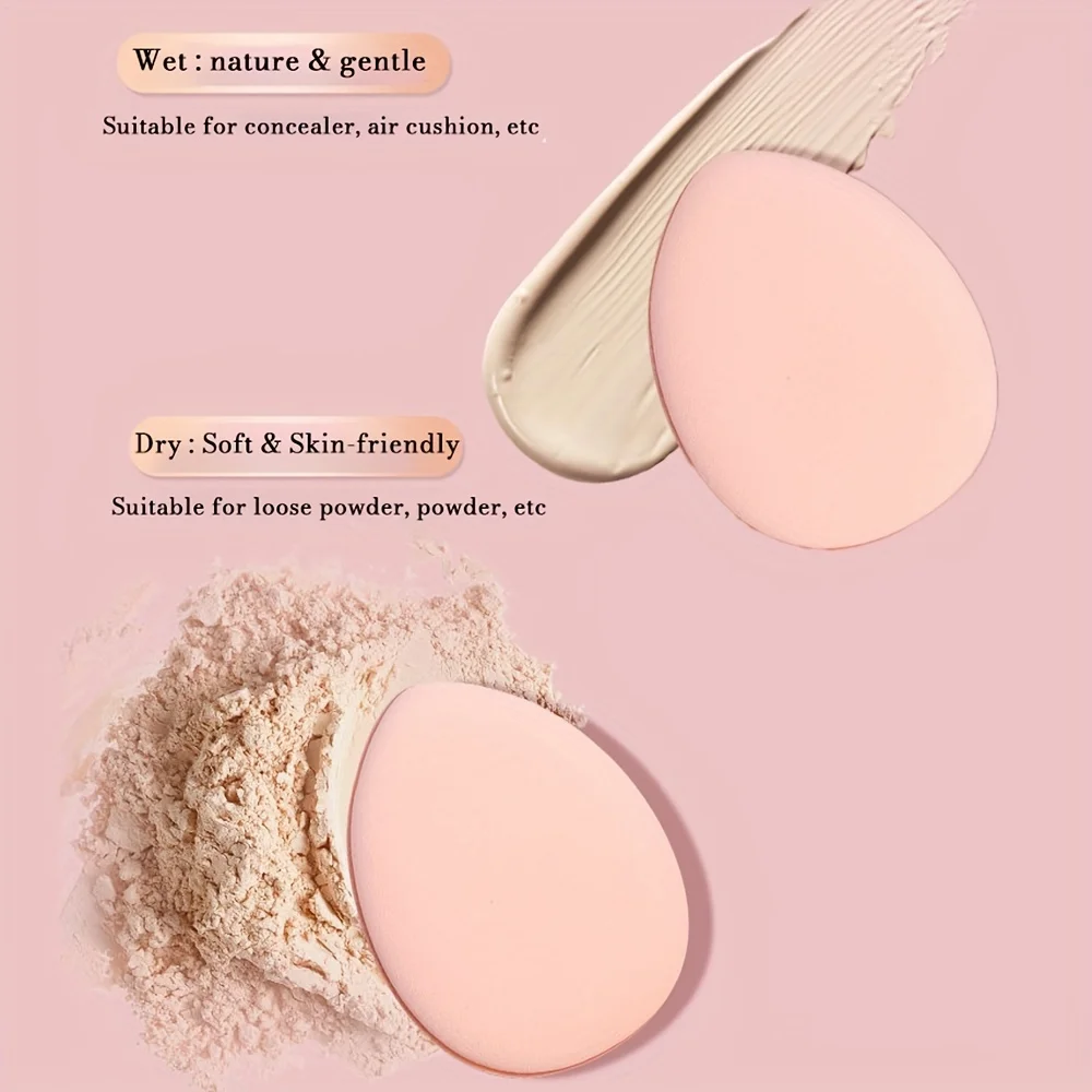 Juego de esponjas para polvos de esponja con cojín de aire para dedos, esponjas de maquillaje, para base líquida, base en polvo, corrector, 10 Uds.