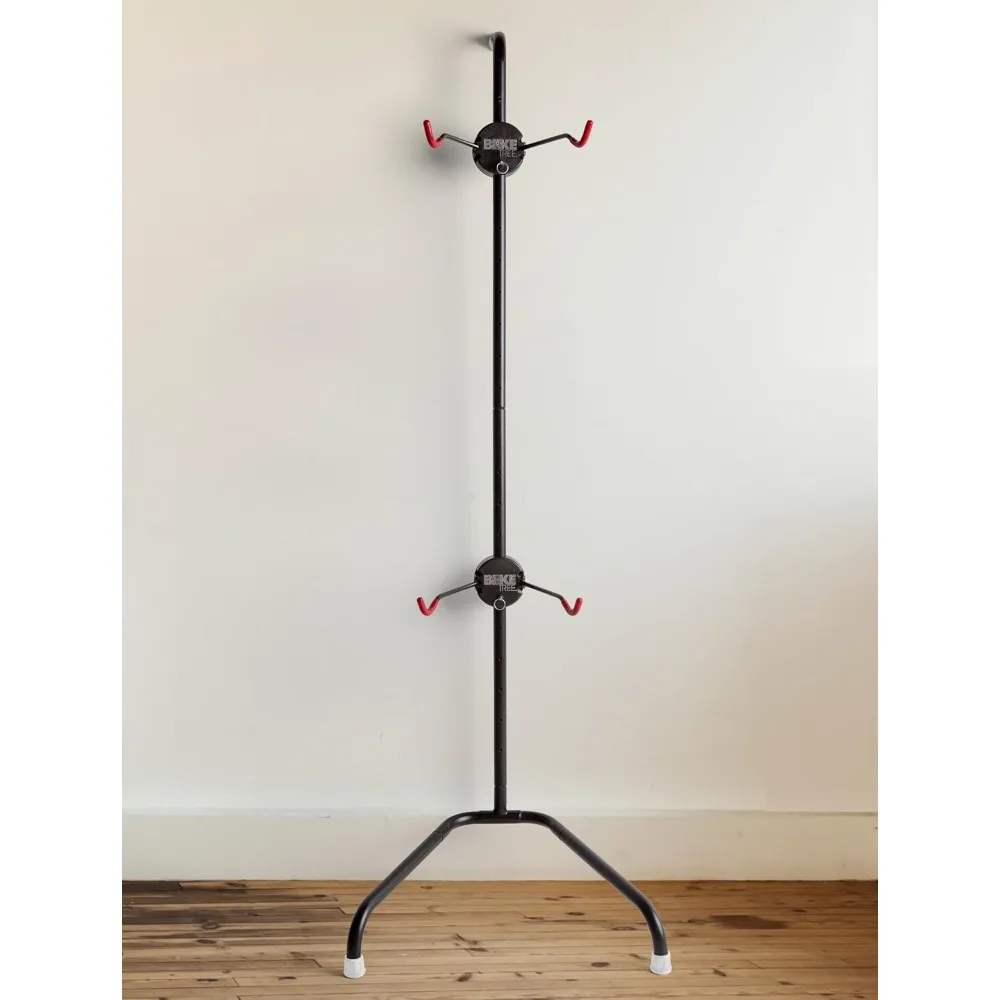 두 대의 자전거 거치대 – 비장착형 자전거 랙 – 모든 크기의 자전거에 맞는 조절 가능한 허브 – 최대 100파운드까지 지원