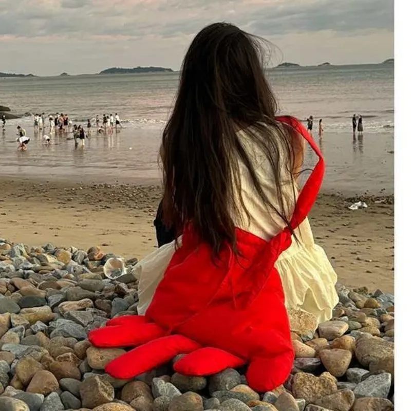 

Trendy Red Nylon Workwear Large Glove Crossbody Shoulder Bag Tote Bag Fashionable Workwear Accessory