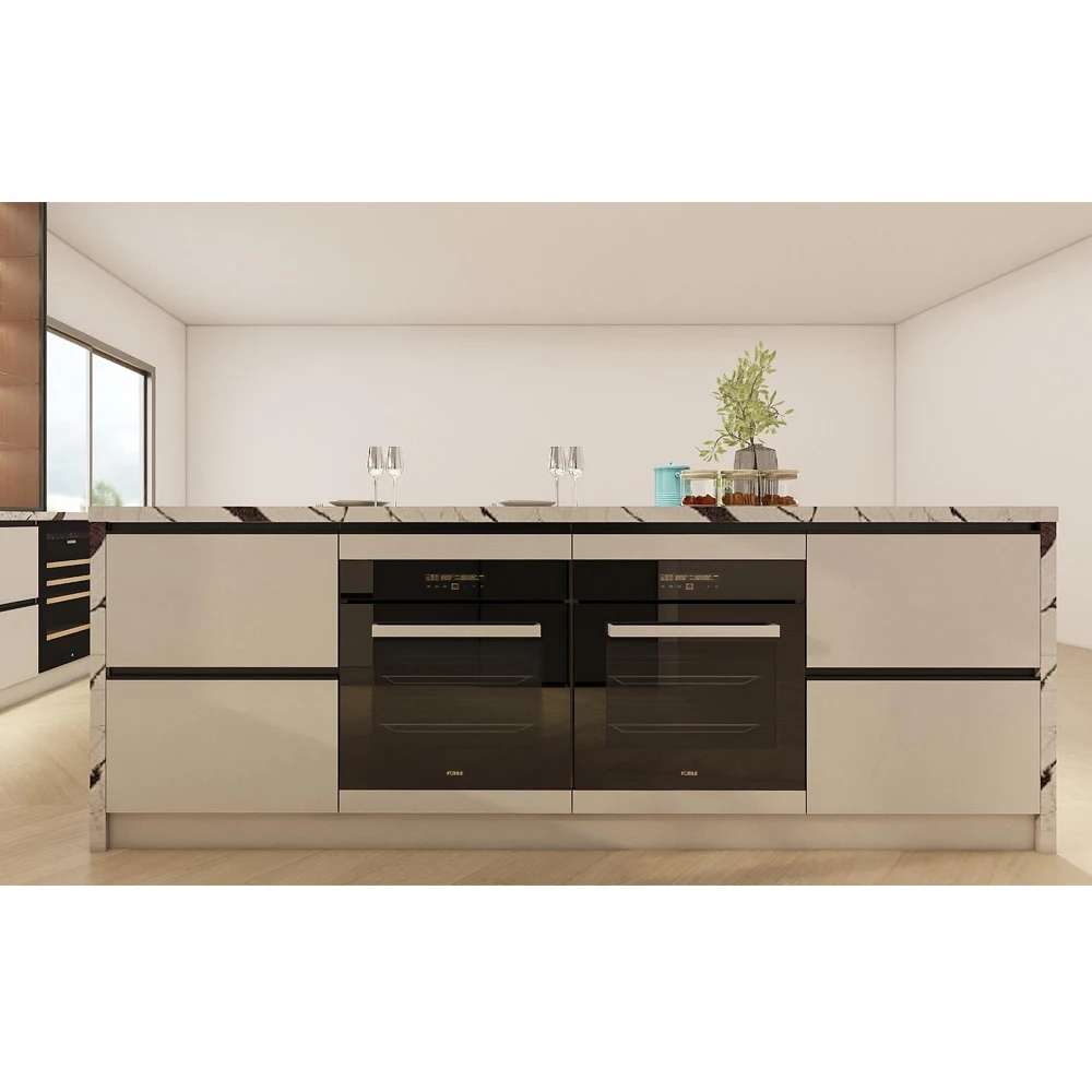 Modern Design Style Kitchen Cabinet Marble Plywood Modular Kitchen Cupboard