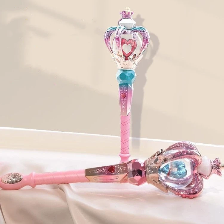 Big Size Electric Fairy Wand Musical Light Magic Wand Princess Kawaii Toy Pretend Role-playing Halloween Christmas Gift For Girl