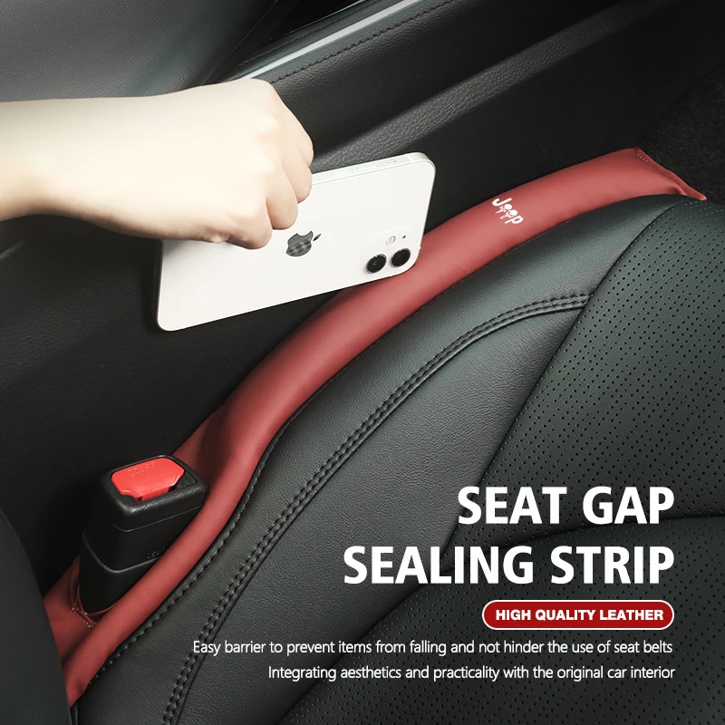Car Seat Gap Filler Leather Leak Pads Plug Organizer For Jeep Renegade Compass Cherokee Wrangler Patriot Liberty