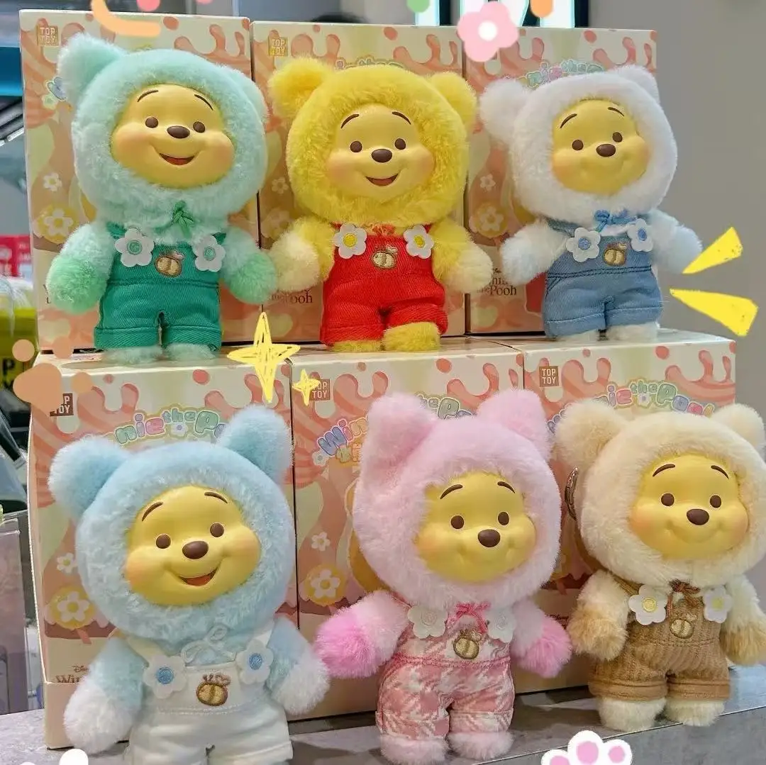 

Disney Winnie the Pooh Naughty Party Vinyl Plush Blind Box Pooh Bear Bag Pendant Mystery Box Surprise Toy Cute Doll Decor Gifts