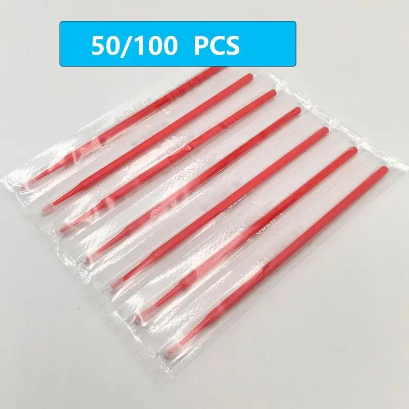 Micro brosse jetable pour enlever les cils, 50/100 pièces, écouvillon, baguettes de Mascara, applicateur, Extension de cils, pinceaux de maquillage, outils