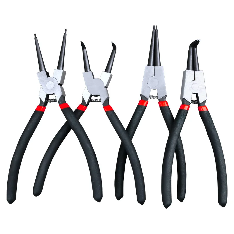 6/7/9 Inch Circlip Pliers Set, Straight & Bent Internal External Snap Ring Pliers 4