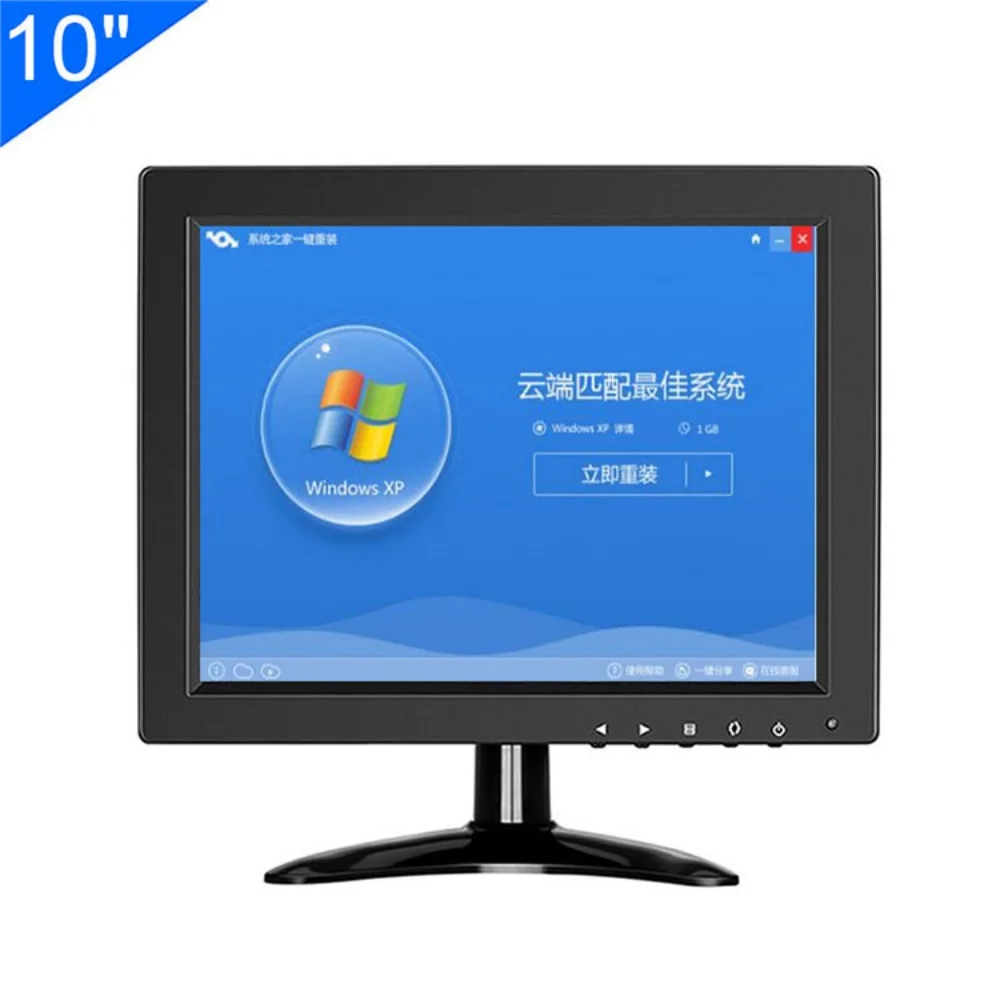 

ZHIXIANDA 9,7-дюймовый монитор безопасности IPS экран 1024x768 CCTV ЖК-дисплей настольный пластиковый корпус