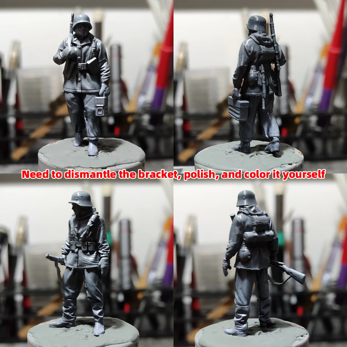 1/35 1/48 1/72 Maßstab Modellbausatz 3D Harz Miniatur-Soldatenfiguren Deutsche Ostfront-Soldaten Unbemalt Unmontiert Diorama – Detail 1
