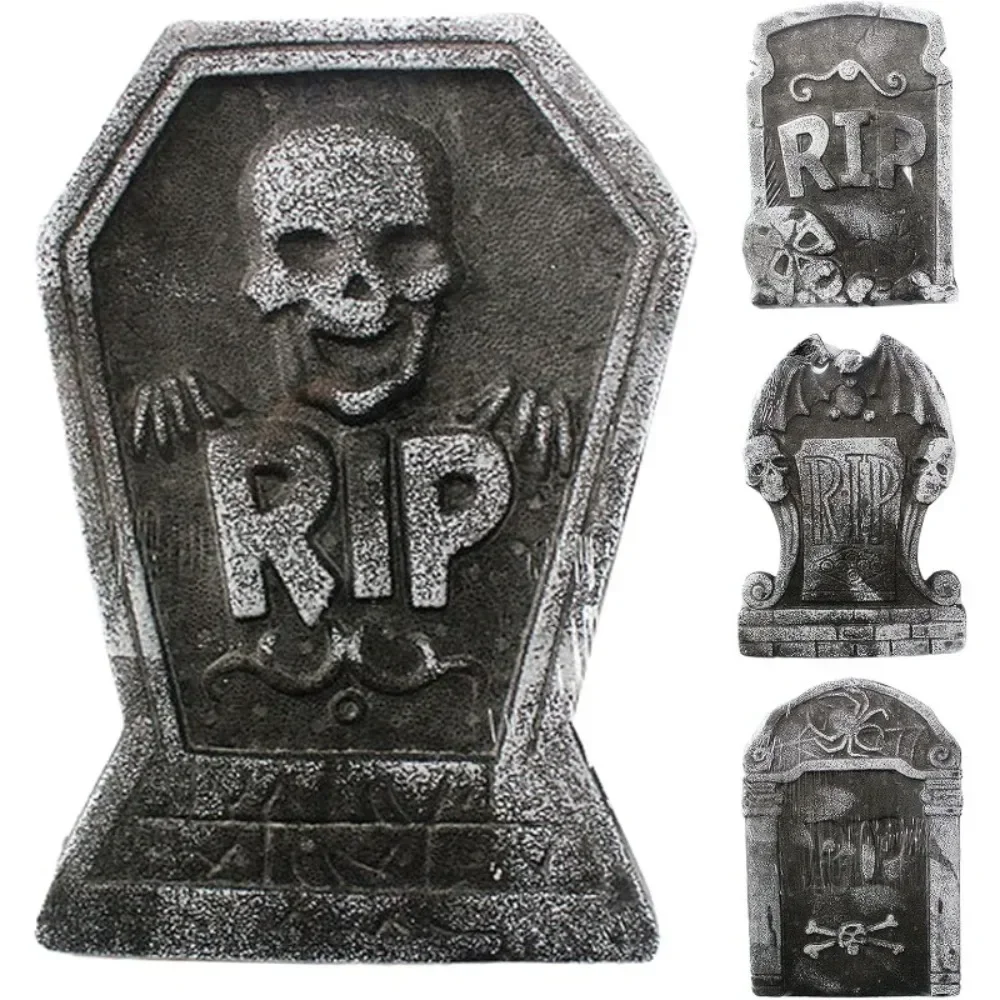 Panneaux de cour d'halloween, décoration de pierre tombale, cimetière, 4 mousse différentes, maison
